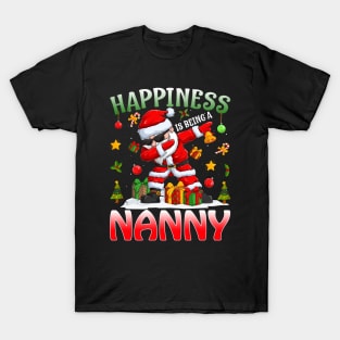 Happiness Is Being A Nanny Santa Christmas T-Shirt